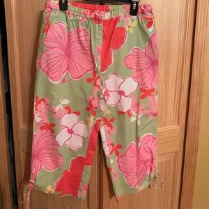 Lilly Pulitzer Size Large Drawstring leg capris