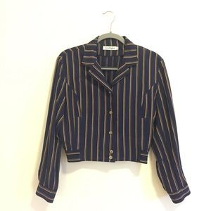 Ann Taylor Vintage Striped Blazer Jacket