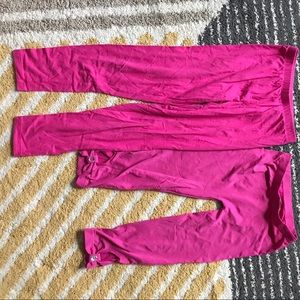 Set of two girls leggings, pink