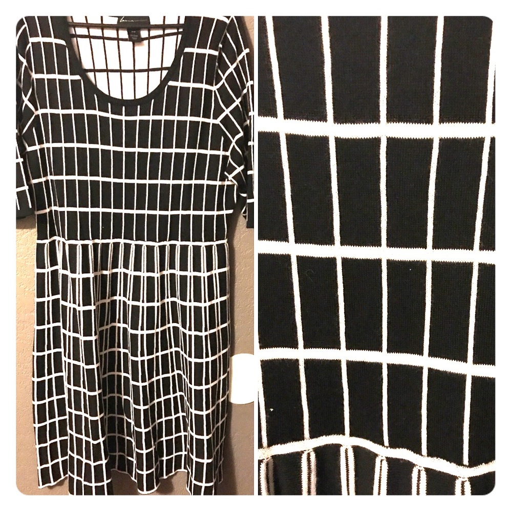 Black & White knee length dress