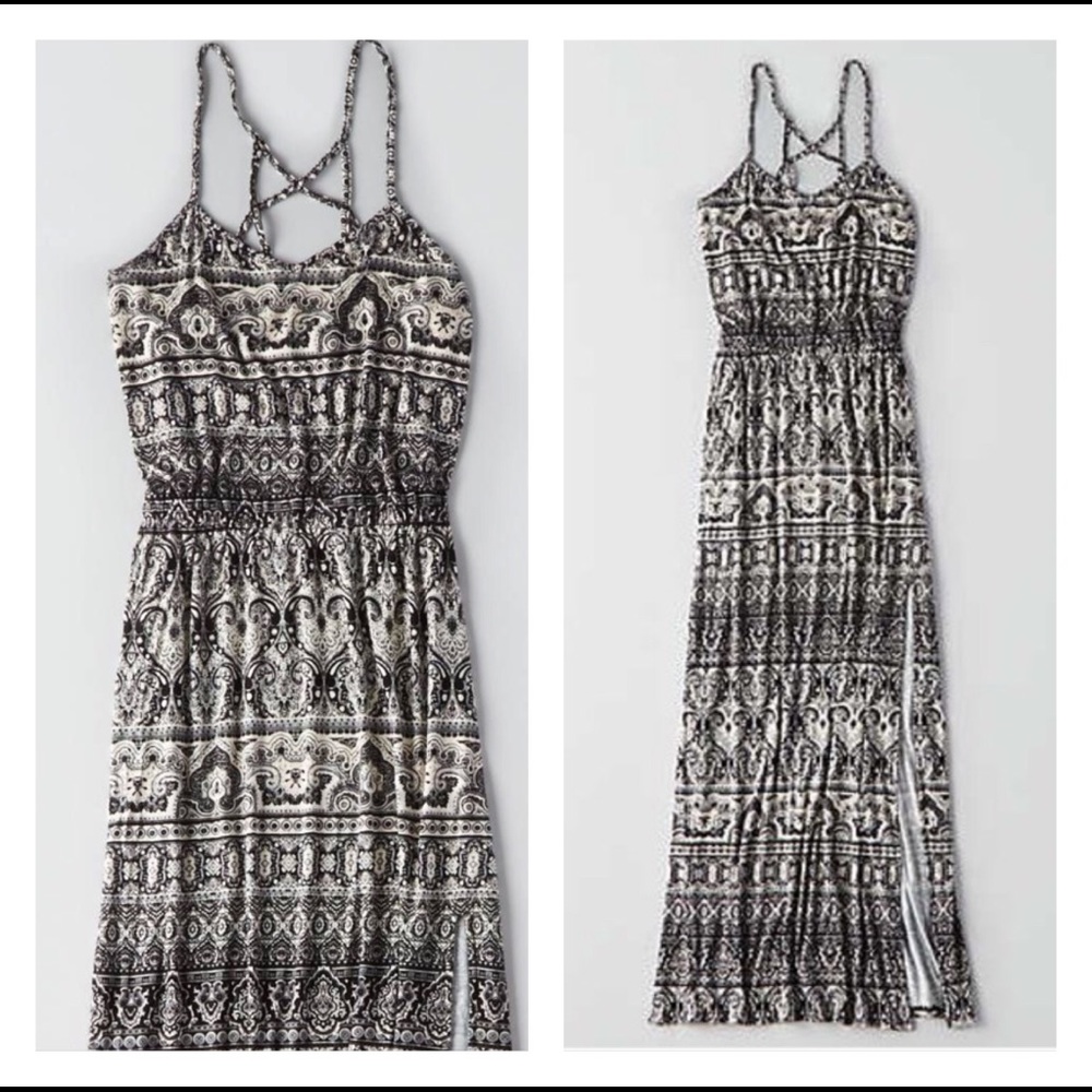 AEO SOFT, SEXY MAXI DRESS SLIT LEG