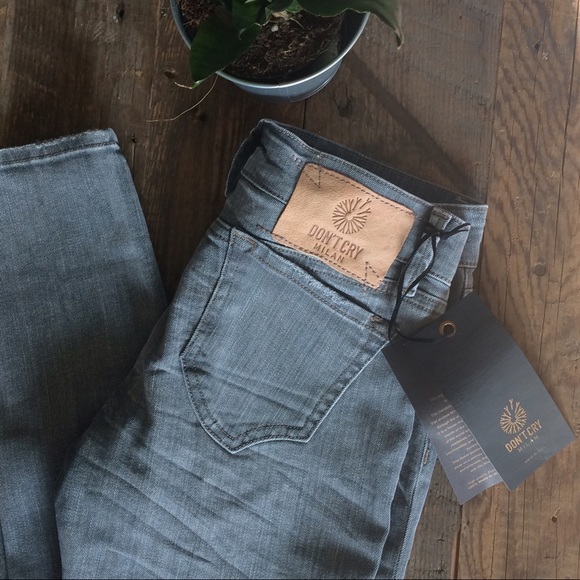 Grey Skinny Denim Designer Jeans - Picture 2 of 4