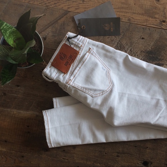 White Skinny Designer Denim Jeans - Picture 1 of 3