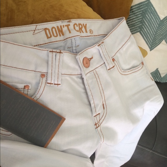 White Skinny Designer Denim Jeans - Picture 3 of 3