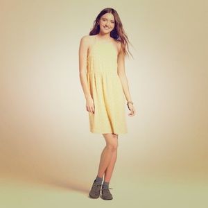 Yellow print dress