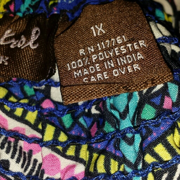 Plus size multicolored tribal print tank dress - Picture 4 of 4