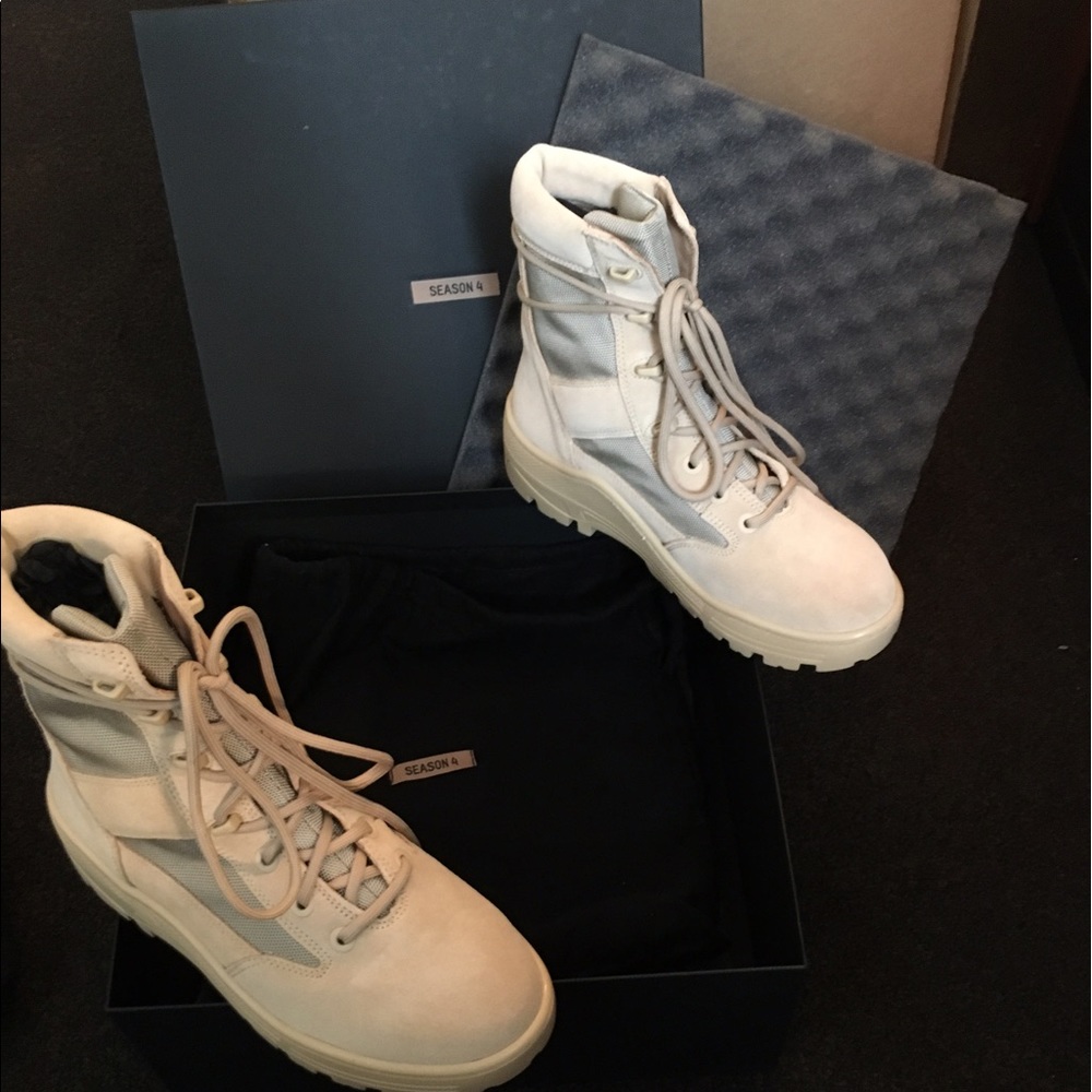 Authentic Yeezy season 4 men's combat Boots