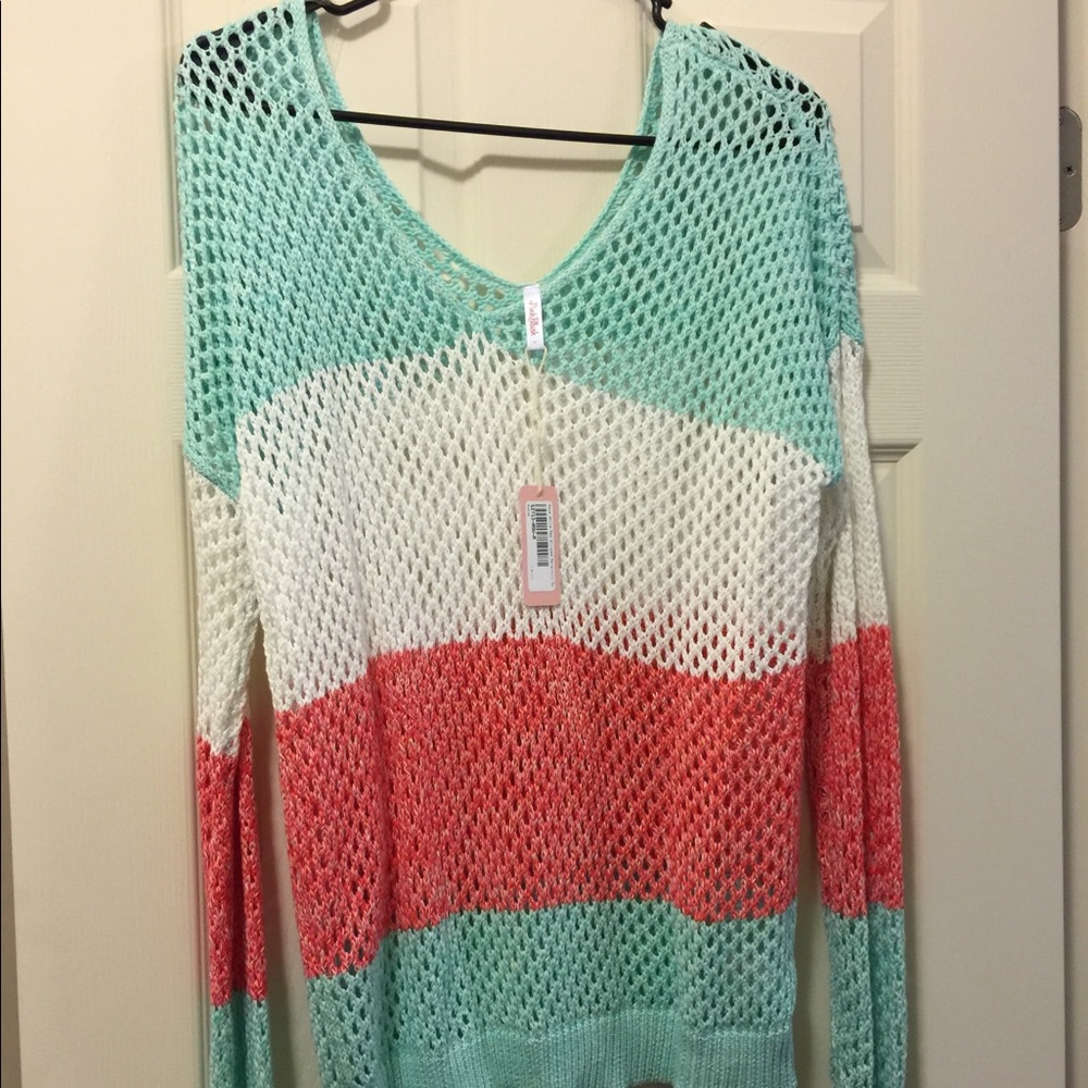 Pink Blush Maternity sweater.