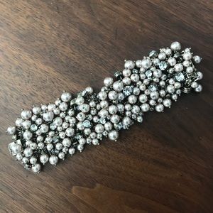 J.Crew pearl-bauble and crystal bracelet