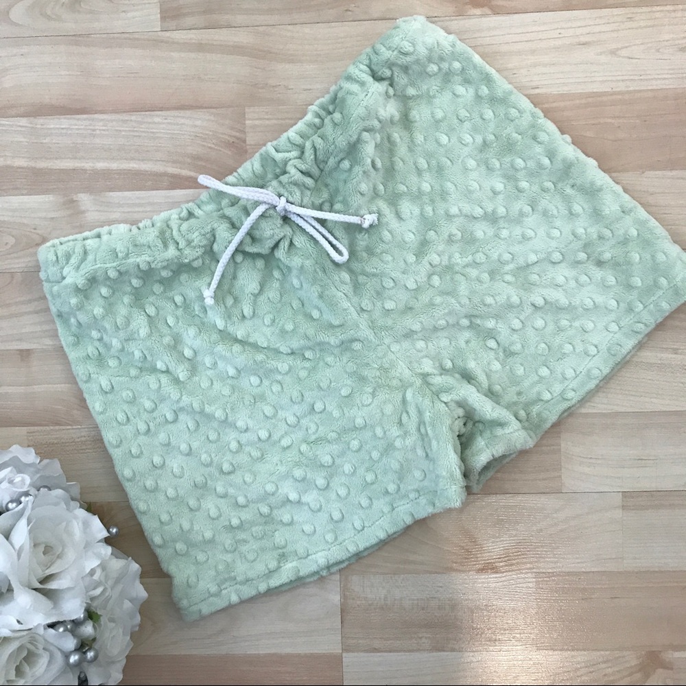 Green sleepwear shorts handmade