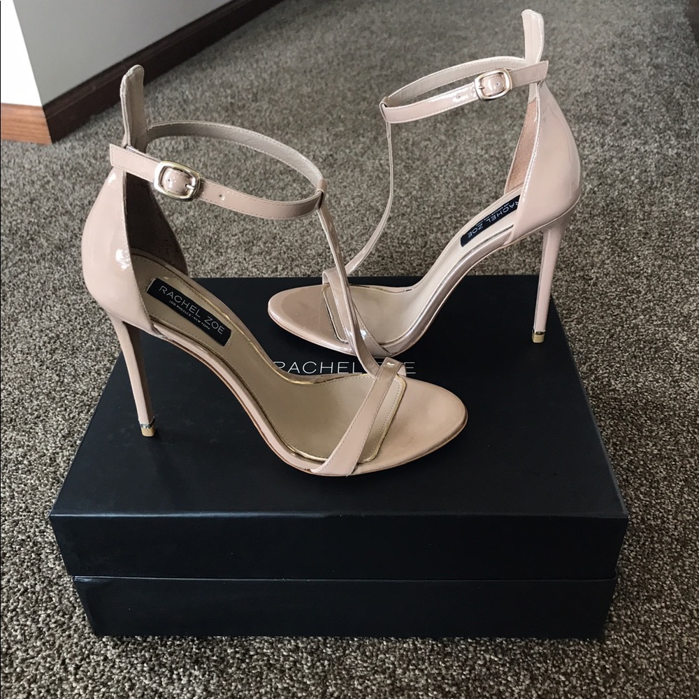 Rachel Zoe Tee High Heel Sandal Nude, 7.5, NWT