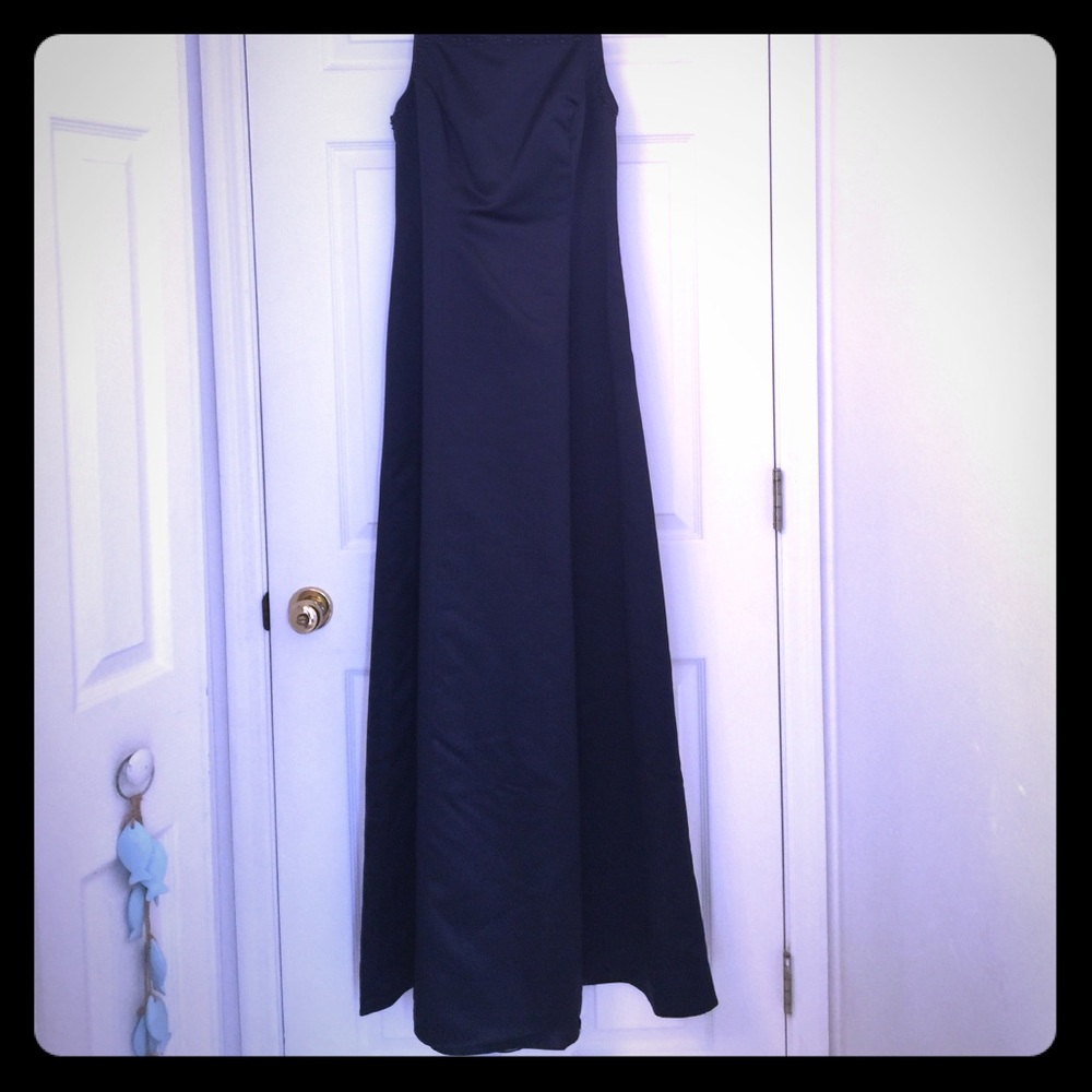Gorgeous formal navy dress David's Bridal Size 6