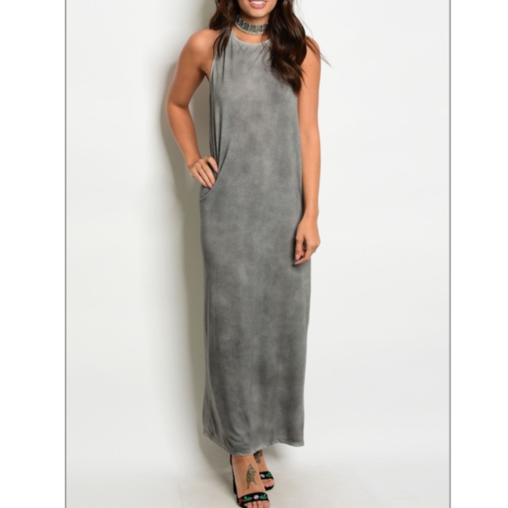 Acid Washed Maxi Dress - Picture 6 of 7