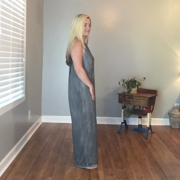 Acid Washed Maxi Dress - Picture 4 of 7