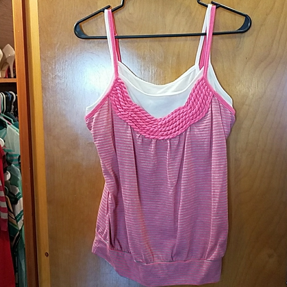 Adjustable strap tank top.
