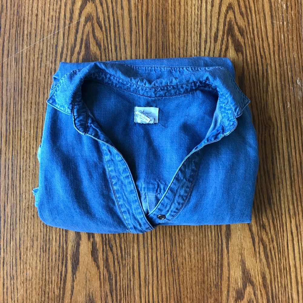 Denim dress with pockets