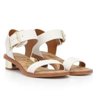 ✨NWOT✨Sam Edleman White Strappy Sandal Heel
