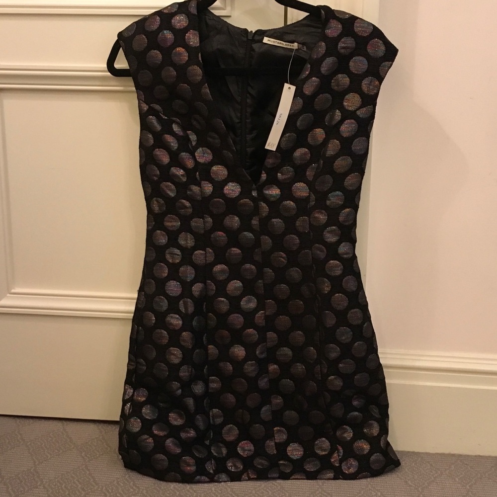 NWT super cute shiny polka dot dress!