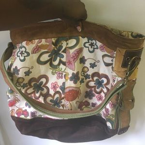 Lucky Brand Suede and Canvas Purse