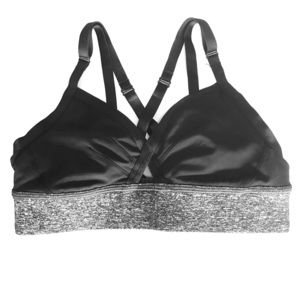 Lulu Lemon Black and Grey Strappy Bra Size 4