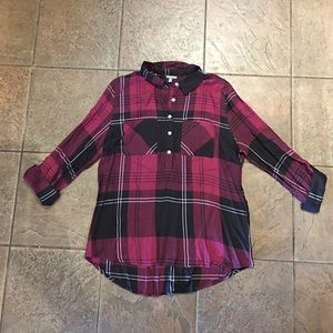 Charlotte Russe Maroon/Black Flannel