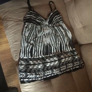 Black and white tank top