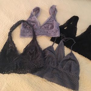 4 Aerie bralettes. All Size Medium