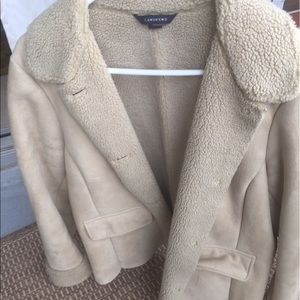 Lands End faux shearling coat - size L