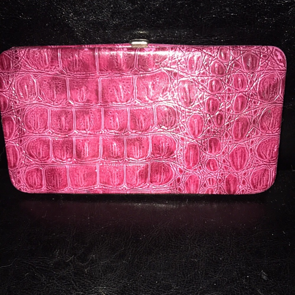 Pink animal skin wallet