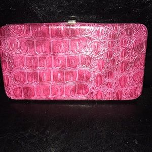 Pink animal skin wallet