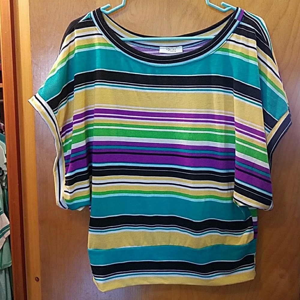 Off-shoulder blouse.