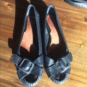 Cole Haan black leather flats