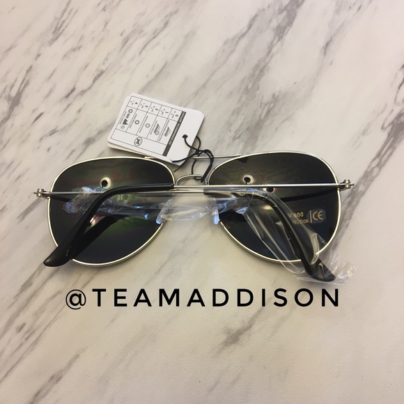 Classic Mirrored Aviator Sunglasses: Blue-Purple - Picture 4 of 8