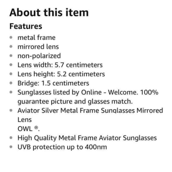 Classic Mirrored Aviator Sunglasses: Blue-Purple - Picture 5 of 8