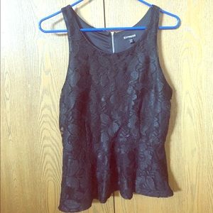 Express black peplum tank