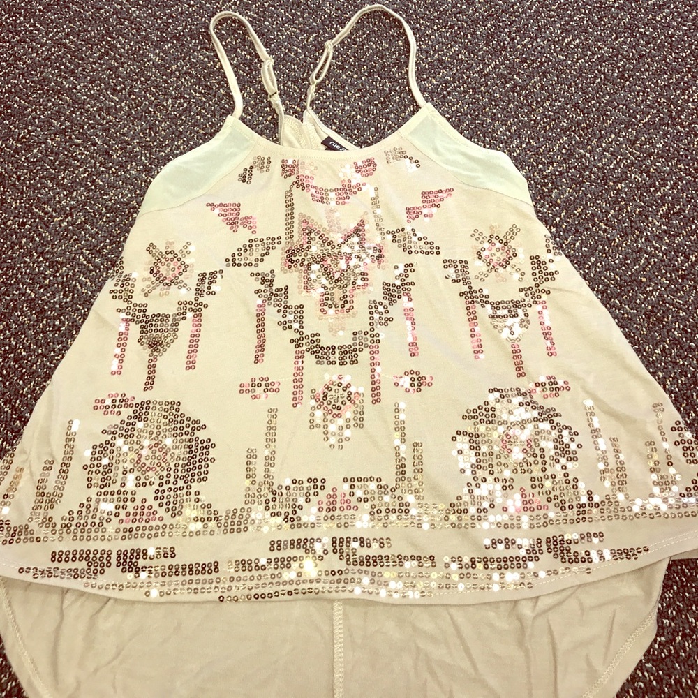Sequined tank top