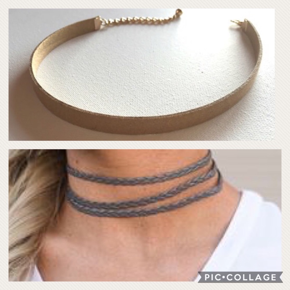 Set of two 90s style choker necklaces. NWT