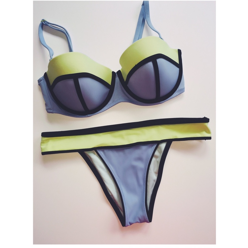 VS color block swim suit