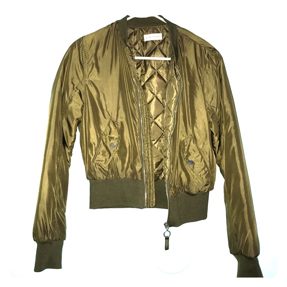 Olive Green Frankie Phoenix Bomber Jacket