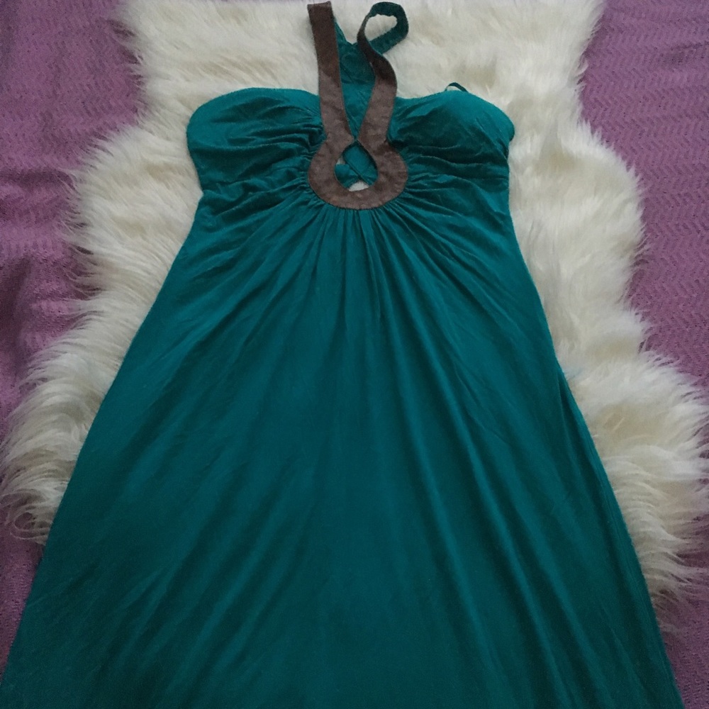 Caribbean Queen Turquoise Maxi Dress