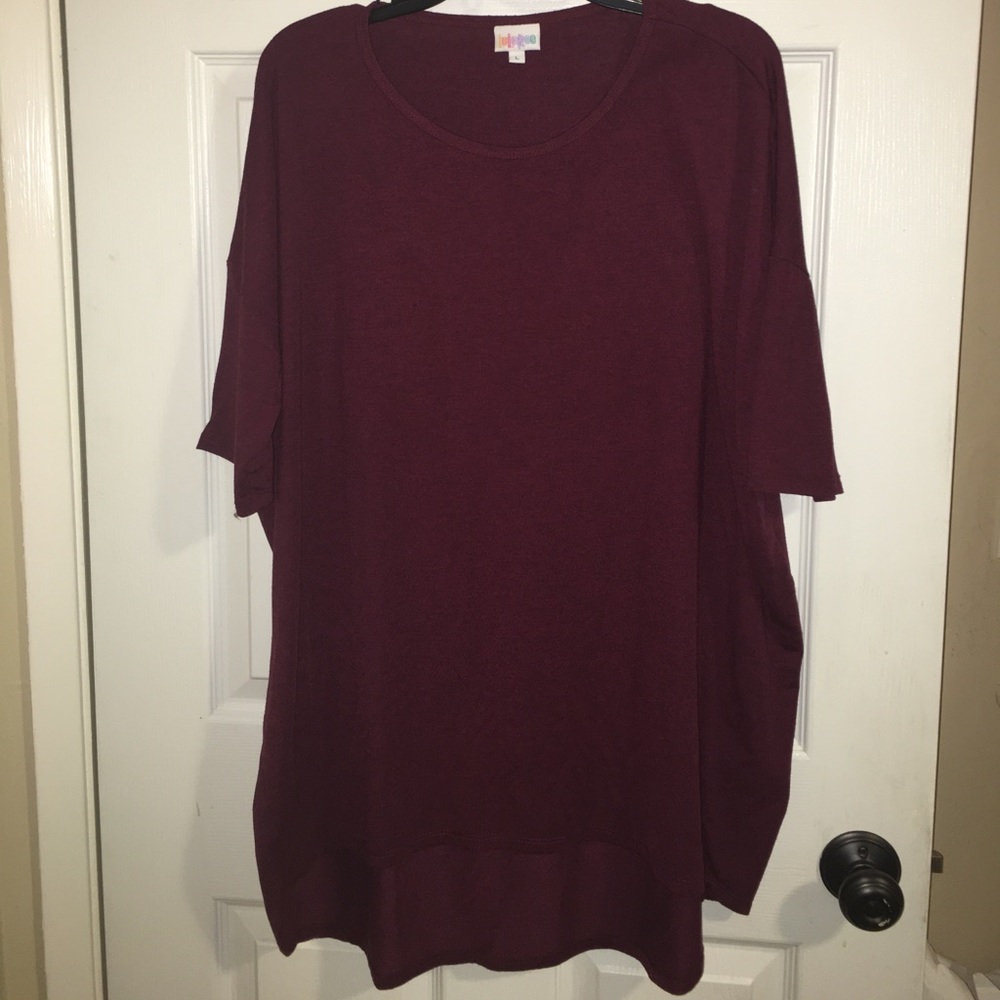 Lularoe Irma top - size L - burgundy ✌🏾🌞🌻