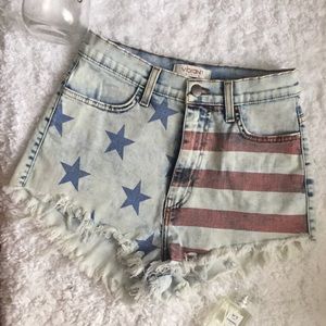 American Flag Cut Off Shorts