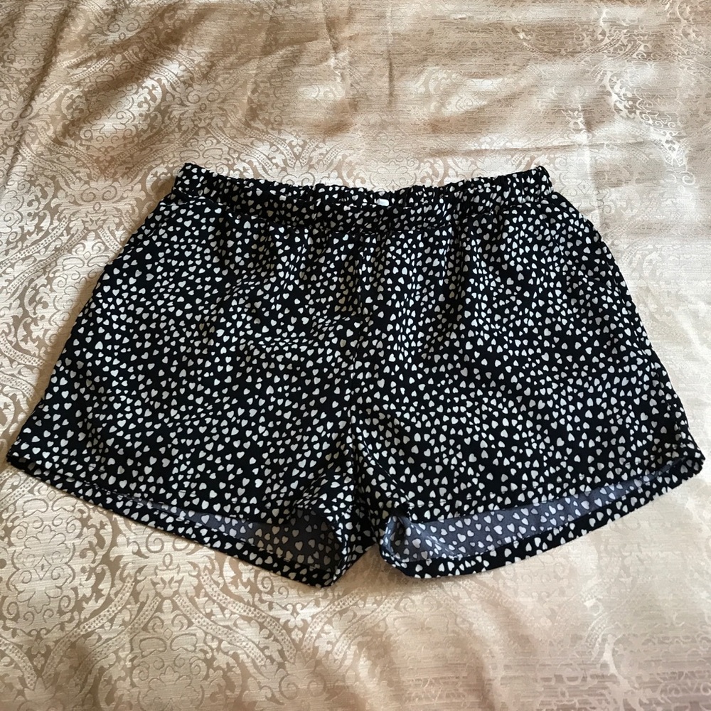 Polka Hearts Mini Shorts