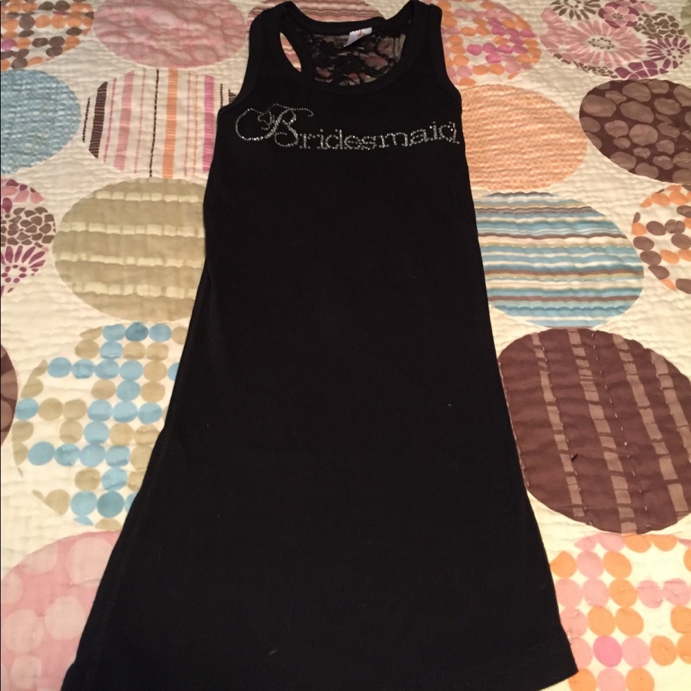 Bridesmaid black tank top. Medium. NWOT