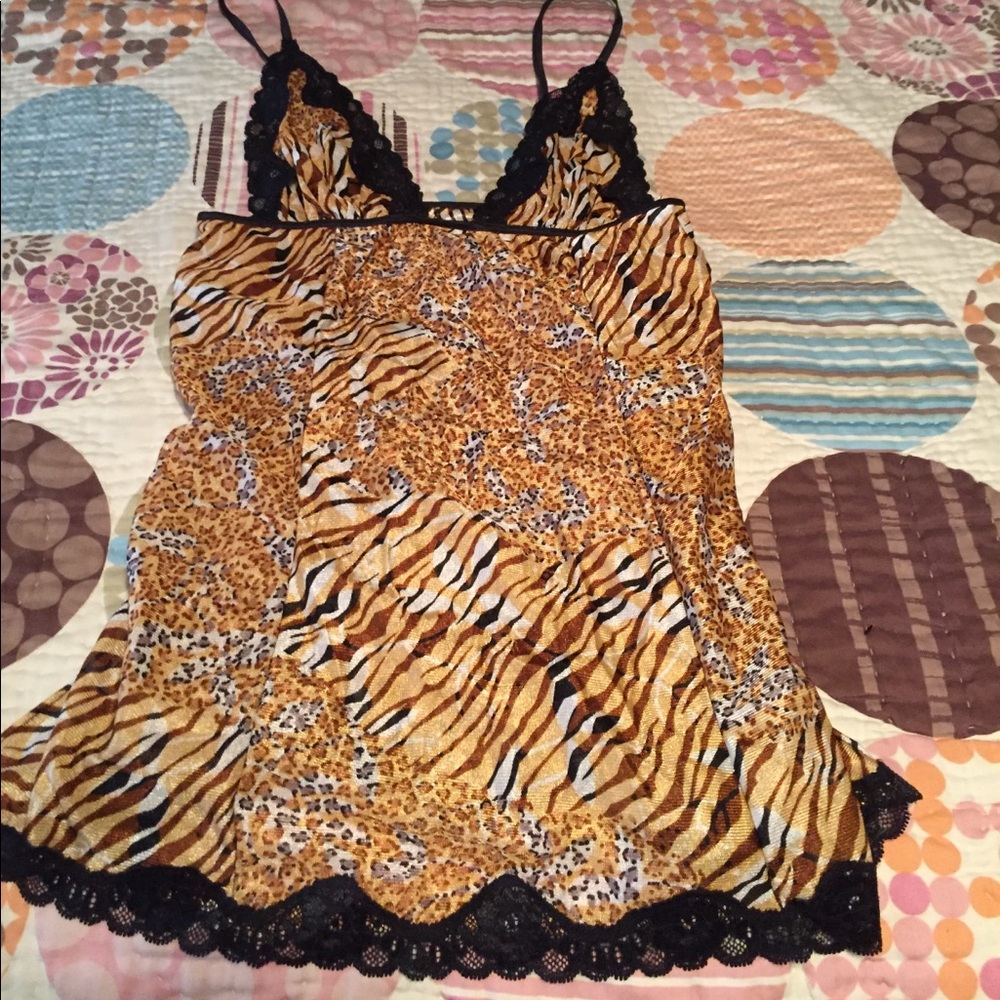Animal print lingerie