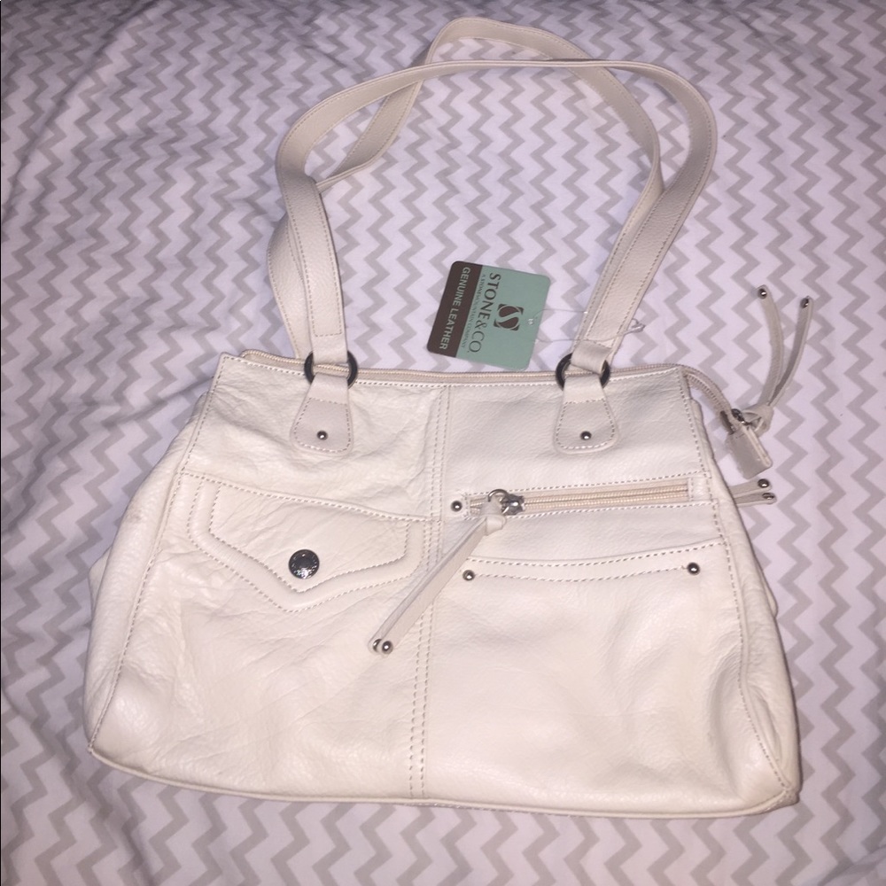 Bone Genuine Leather Purse
