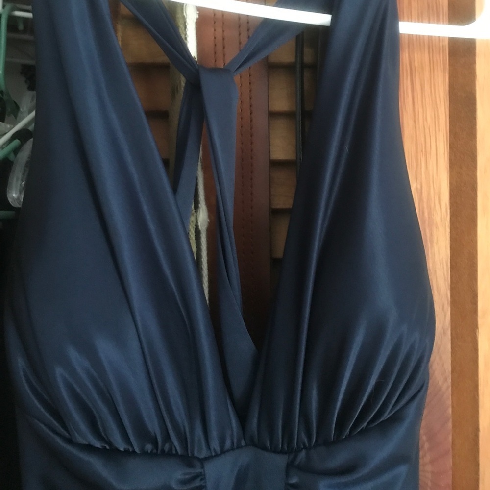 Xscape long blue gown NWT