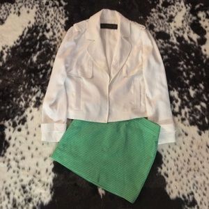 Zara Basic White Military Jacket