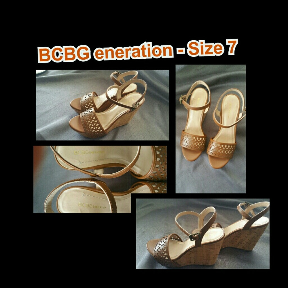 BCBGeneration Wedge Sandals - Size 7