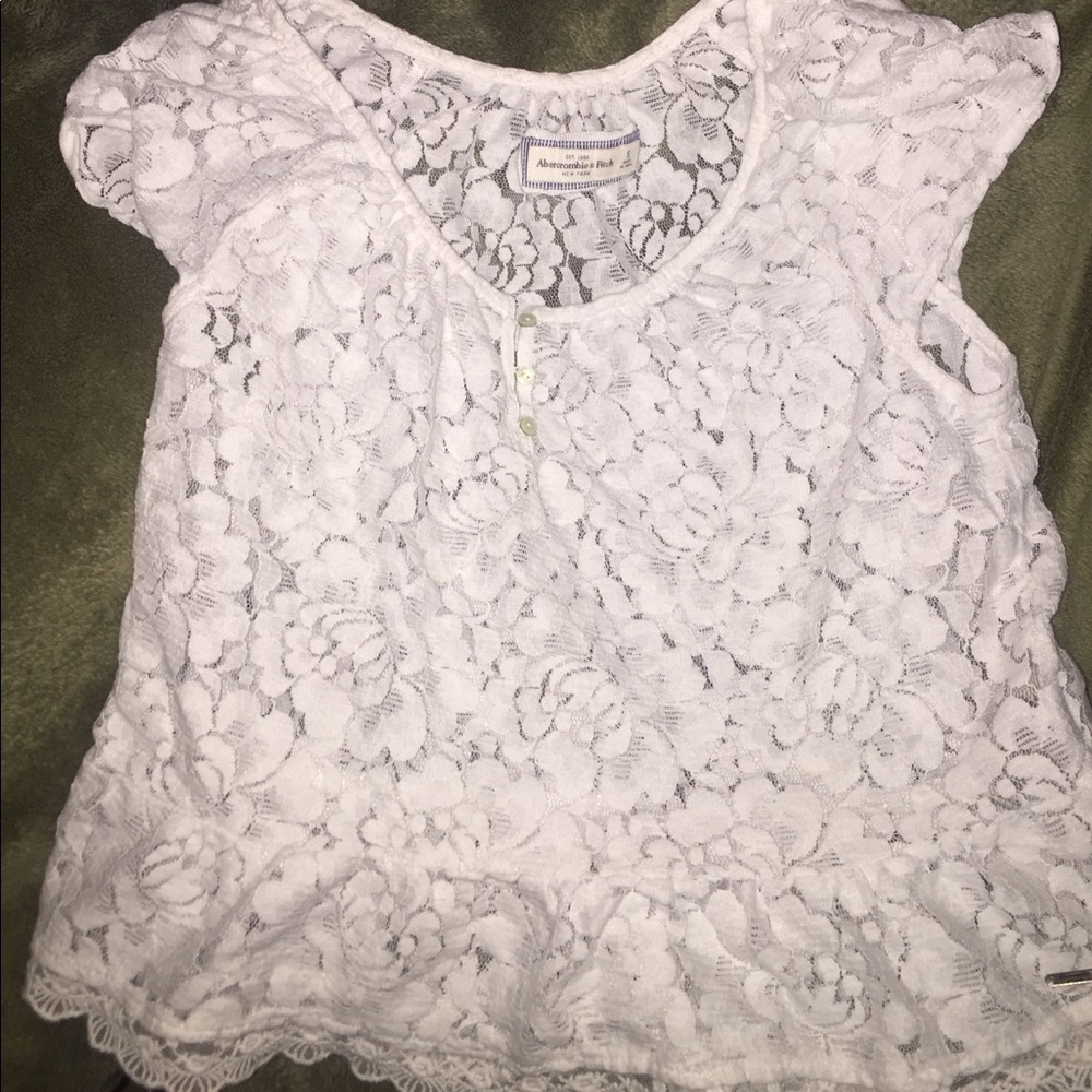 Abercrombie & Fitch white lace top